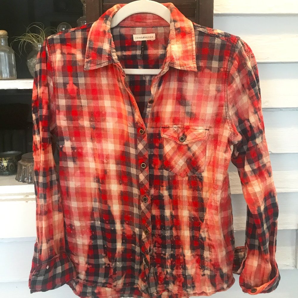 Check&Stripe bleached flannel